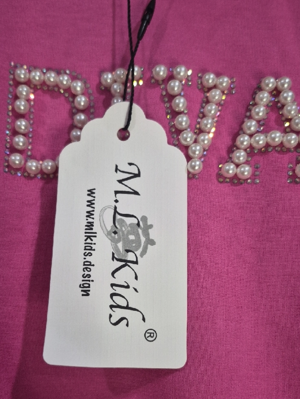 'DIVA' Pink Long-Sleeve Top - Picture 3 of 8